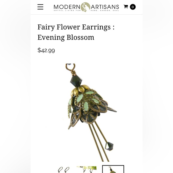 FAIRY FLOWER EARRINGS - Picture 4 of 5